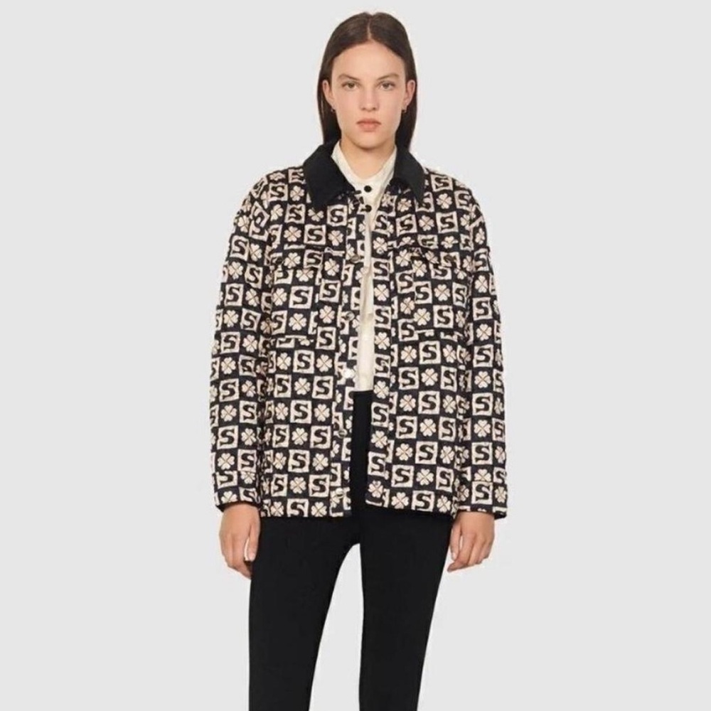 SANDRO - Enora Logo Print Coat